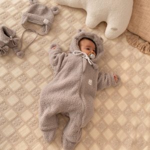 Combinaison avec pieds Plush Grey – MotulinKa
