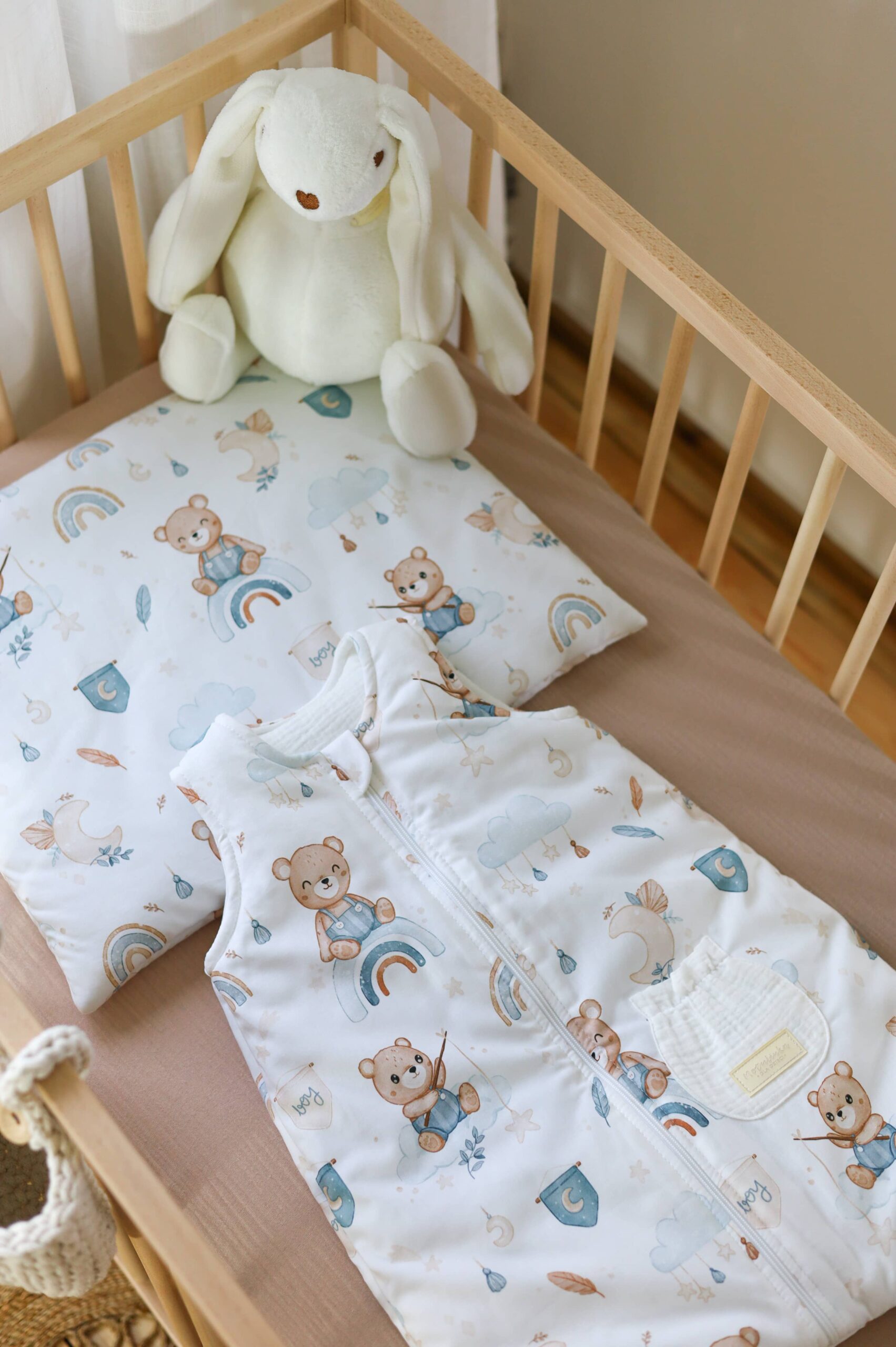 Gigoteuse a pieds avec coussin Boy – MotulinKa