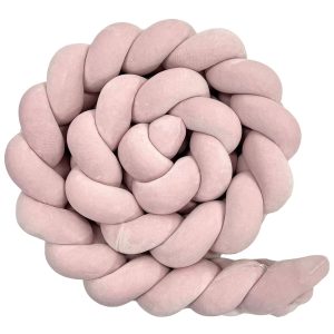 Tour de lit tressé 5 brins Rose – Lulumi
