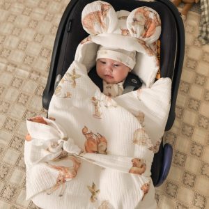 Couverture siege auto Mousseline Forest – MotulinKa