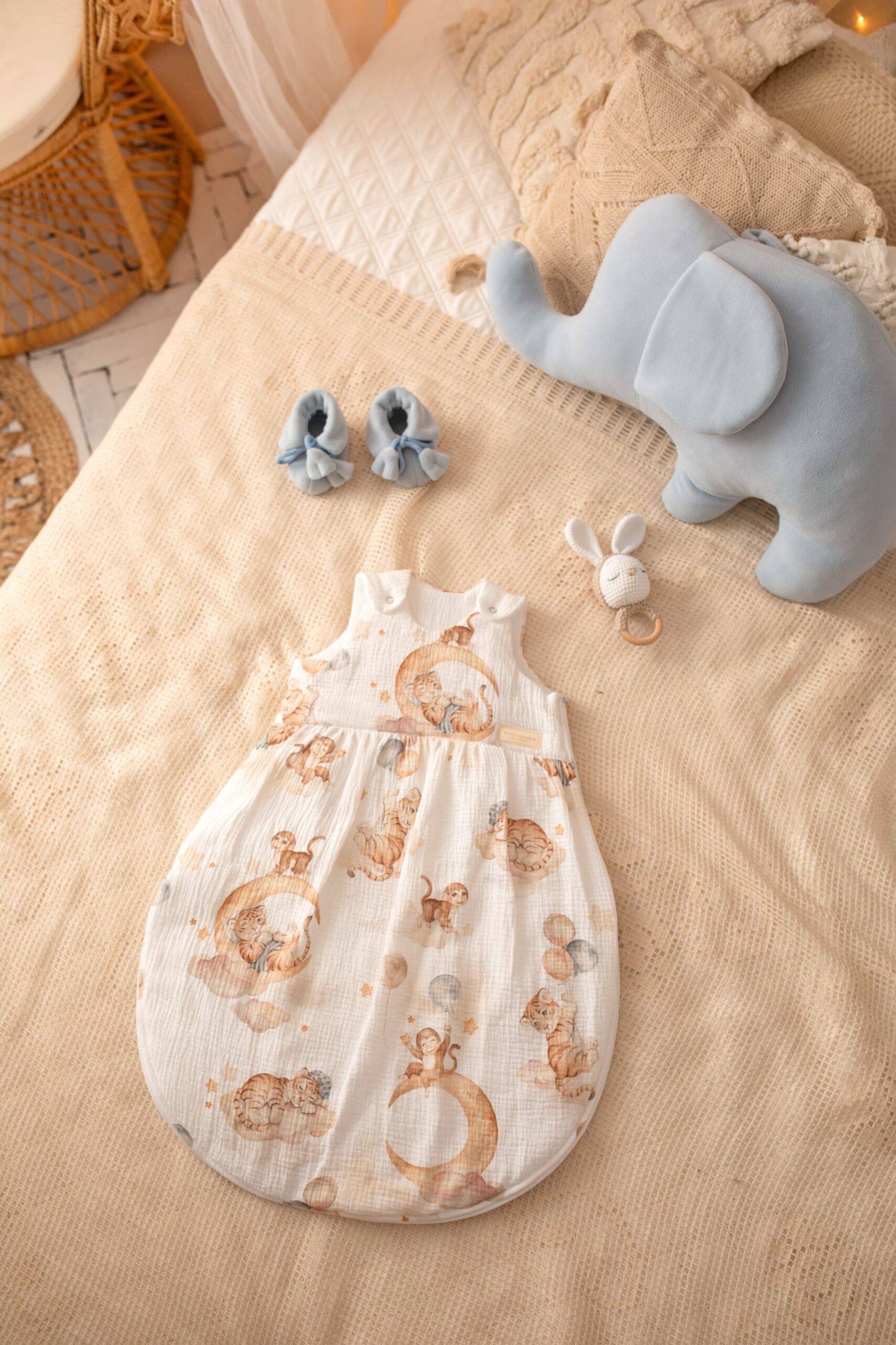 Gigoteuse en mousseline Tigers – MotulinKa