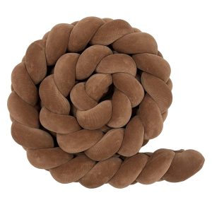 Tour de lit tressé 3 brins Chocolat – Lulumi