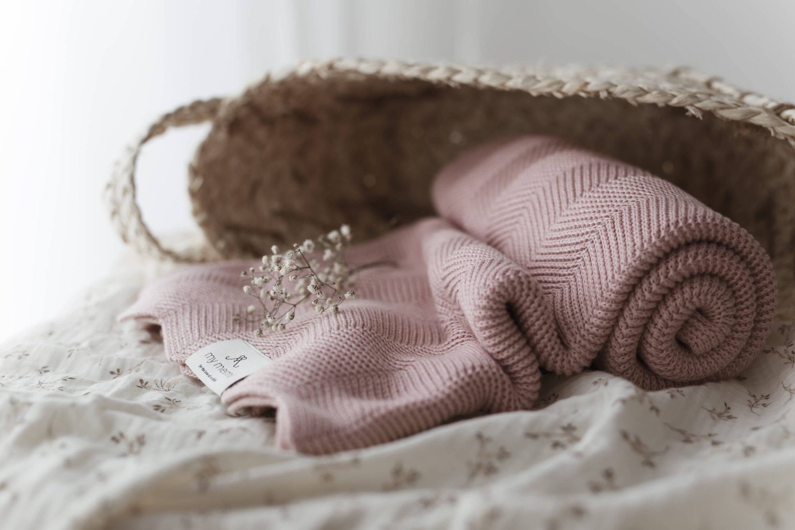Couverture en bambou Fir Powder Pink – MyMemi – Image 3
