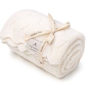 Couverture d’emmaillotage 100% laine merinos Creme – MyMemi