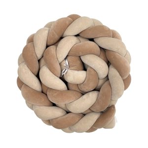 Tour de lit tressé 4 brins Beige Latte – Lulumi