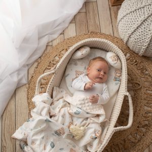 Ensemble couverture Minky et coussin Ourson Boy – MotulinKa