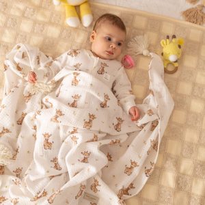 Couverture en mousseline Giraffe – MotulinKa