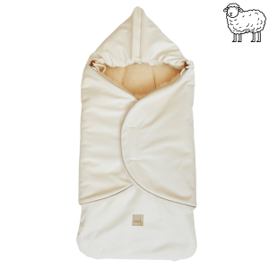 Couverture en laine de mouton pour siege-auto et nacelle Cream – BabyLy