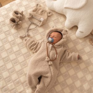 Combinaison avec pieds Plush Beige – MotulinKa