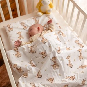 Set couette et coussin 100x130cm (avec remplissage) Giraffe – MotulinKa