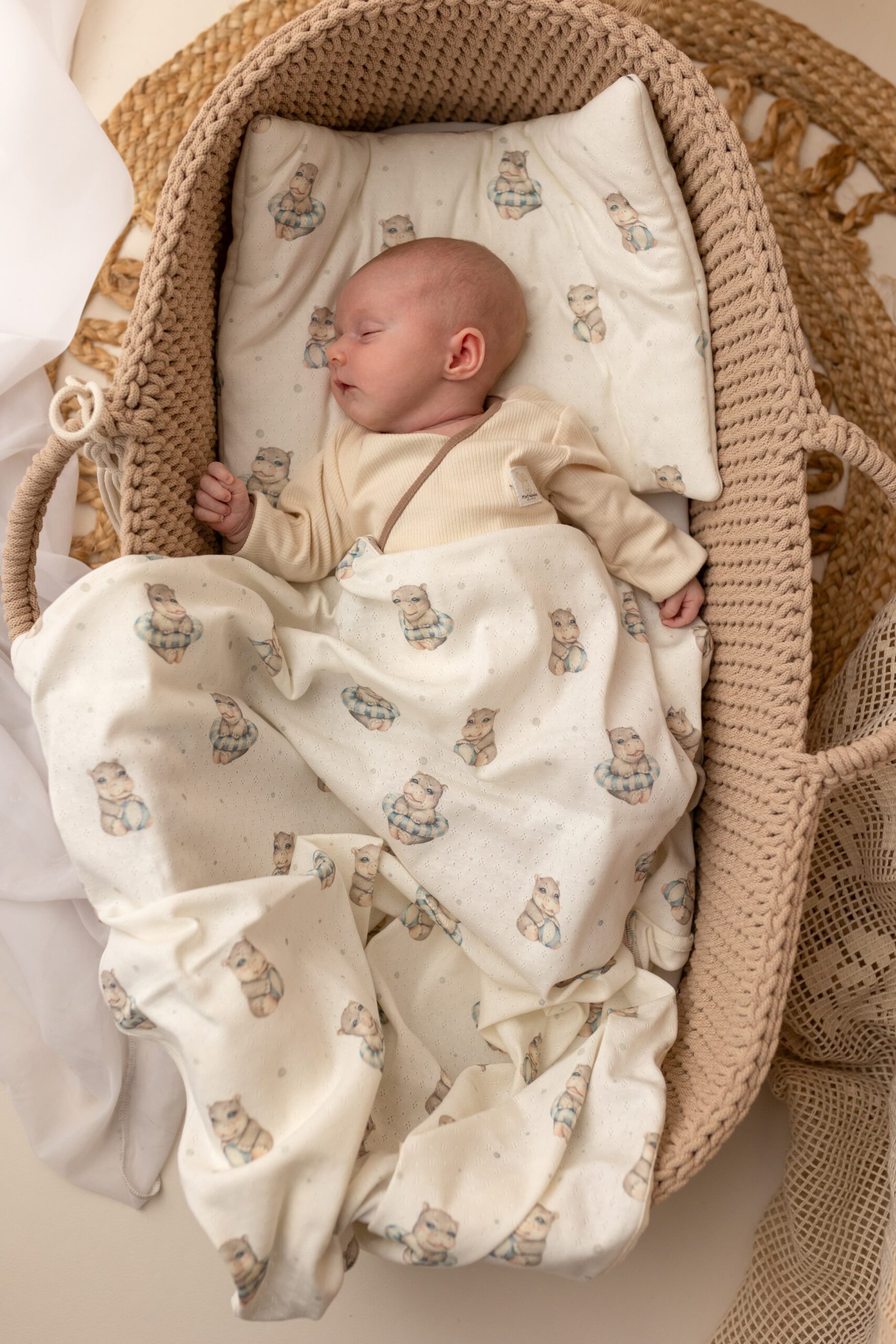Ensemble couverture et coussin Hippo Hugs – MotulinKa