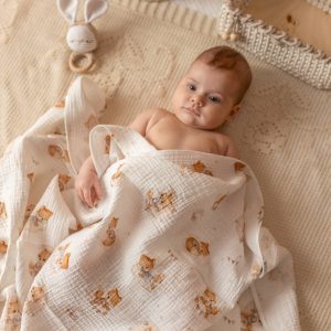 Couverture en mousseline Little Fox – MotulinKa