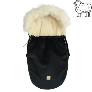 Chanceliere en laine de mouton pour siege auto et poussette Black – BabyLy