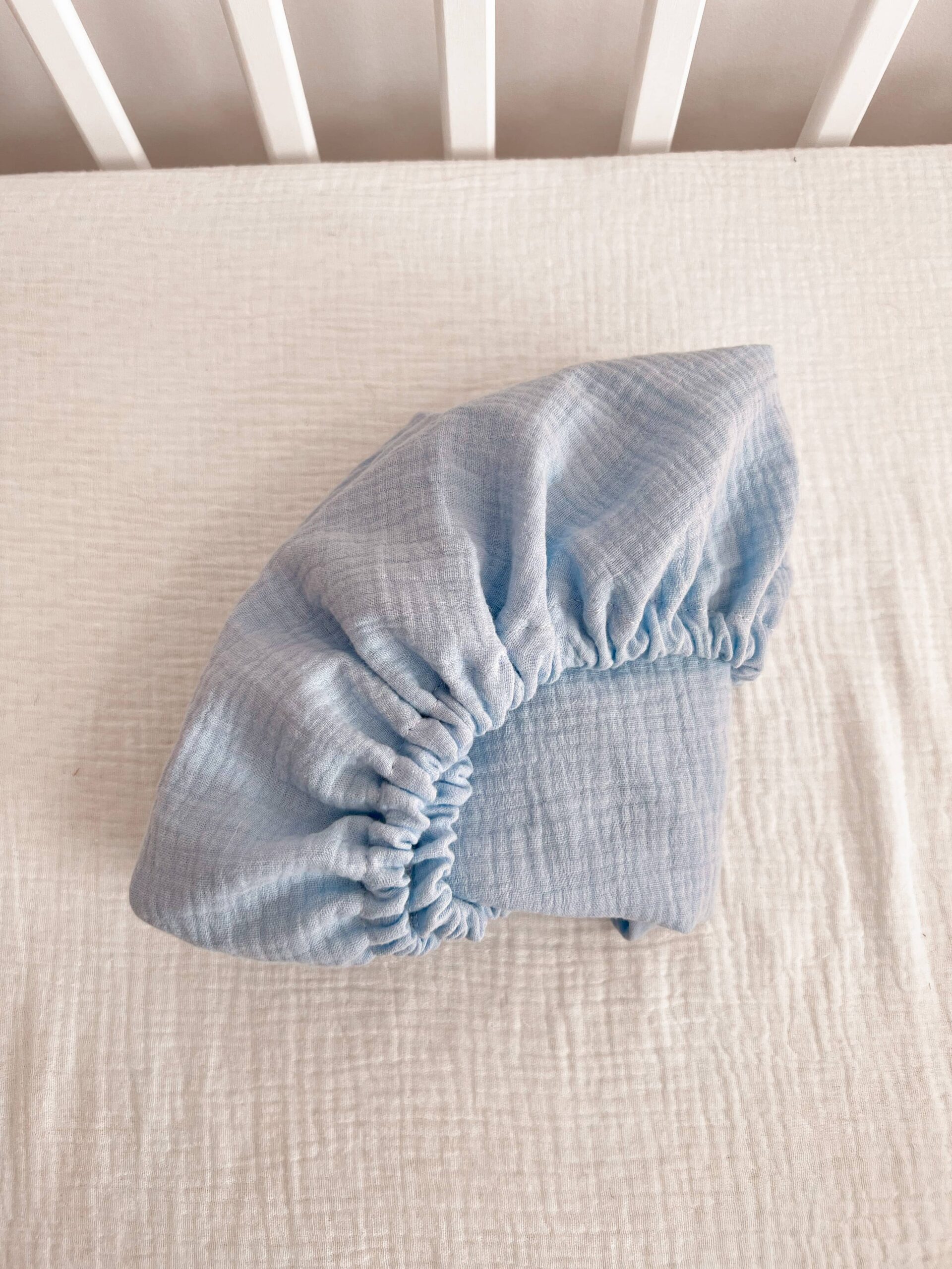 Drap-housse en mousseline Bleu – MotulinKa – Image 2