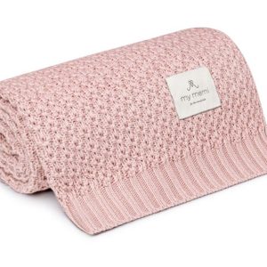 Couverture en bambou 80×100 Powder Pink Chain – Memi