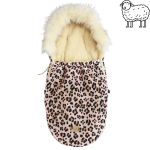 Chanceliere en laine de mouton pour siege auto et poussette Leopard – BabyLy