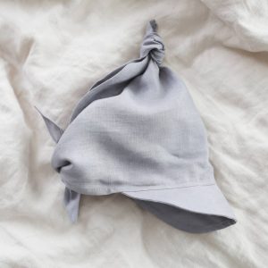 Chapeau de soleil en lin Gris – BabyLy