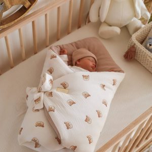 Gigoteuse d’emmaillotage en mousseline Bears – MotulinKa