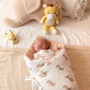 Gigoteuse d’emmaillotage en mousseline Giraffe – MotulinKa