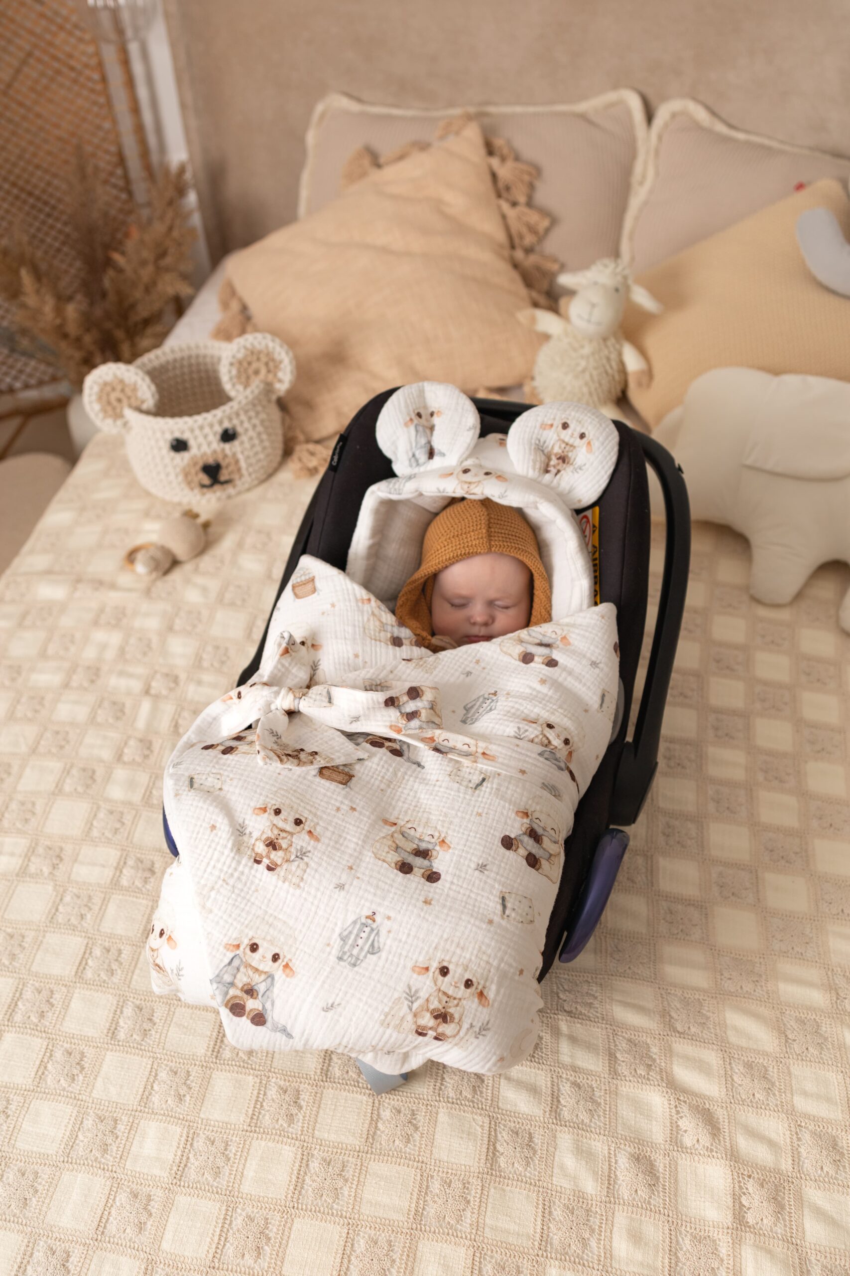 Couverture siege auto Mousseline Sheep – MotulinKa