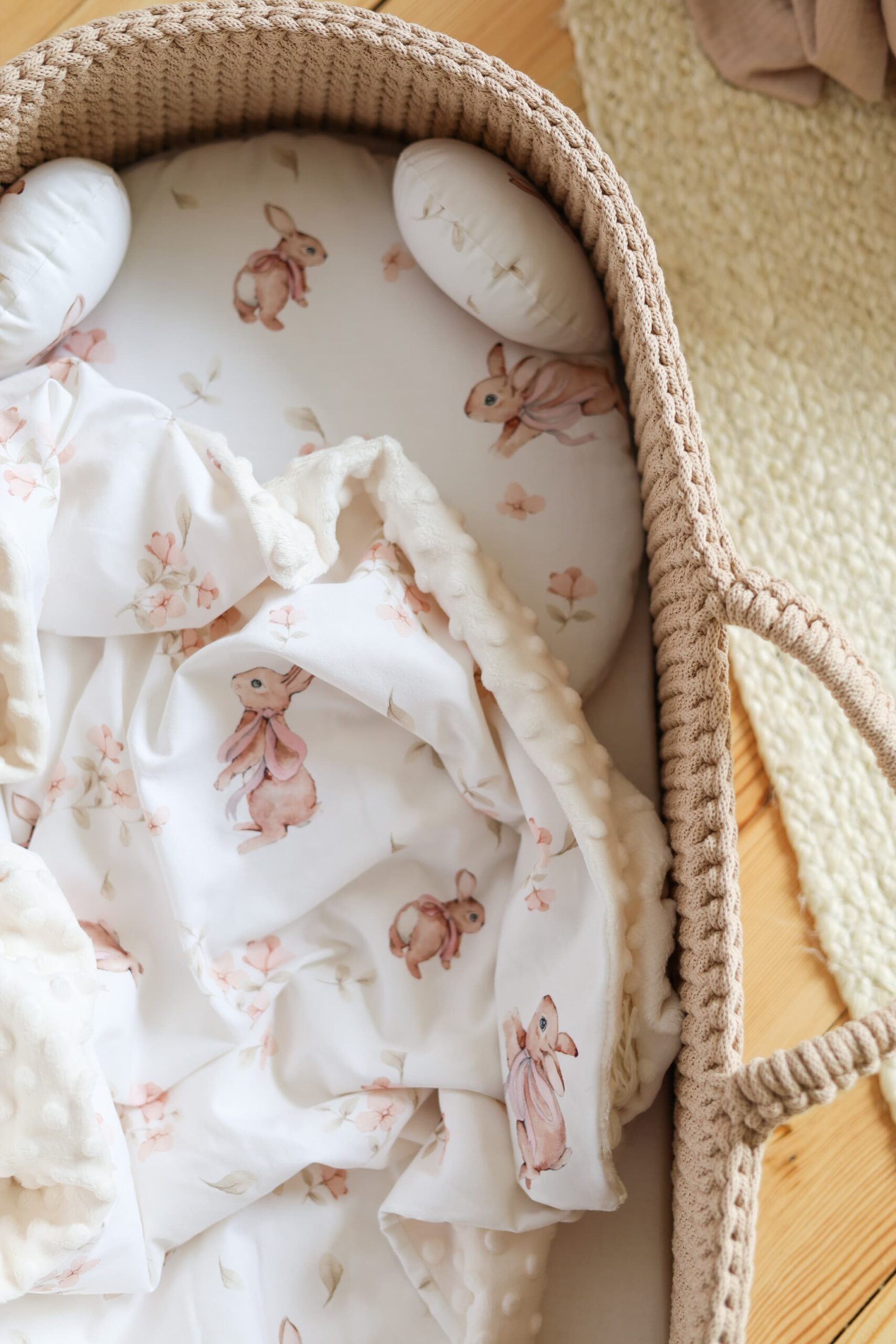 Ensemble couverture Minky et coussin Ourson Hares – MotulinKa – Image 2