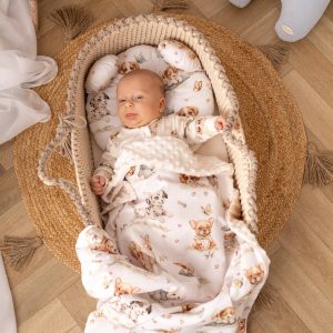Ensemble couverture Minky et coussin Ourson Puppies – MotulinKa