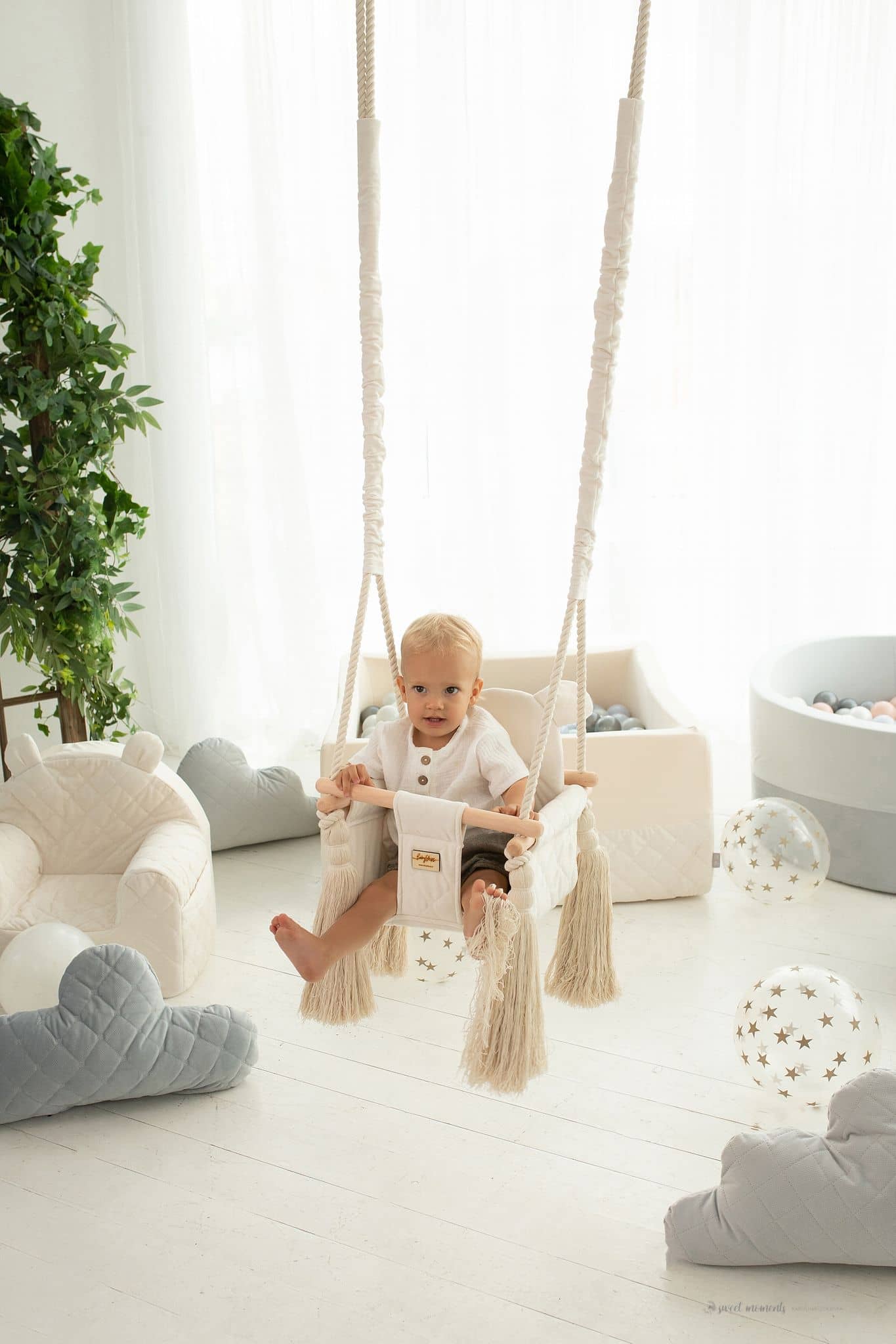 Balançoire Velvet Swing Beige – BabySteps – Image 2