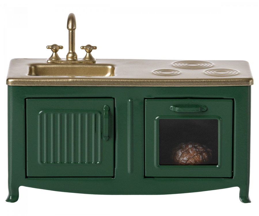 11-3114-01 MEUBLE DE CUISINE VERT FONCE MAILEG