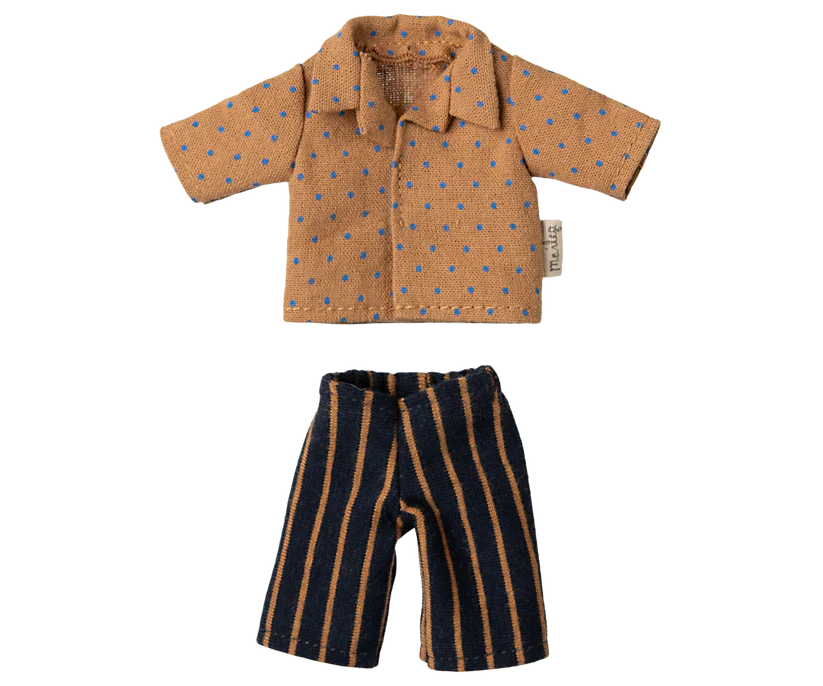 17-5311-00 CHEMISE ET PANTALON RAYE PAPA SOURIS