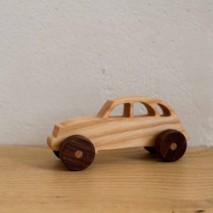petite voiture « 2CV » frêne et noyer