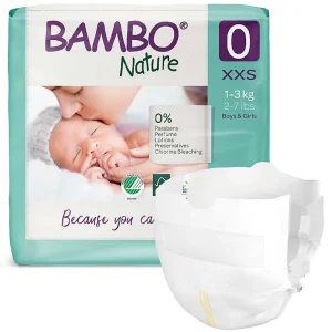 Couches Bambo Nature Taille 0 (1-3kg) – 24 Unités