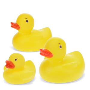 Lot de 3 canards jaune