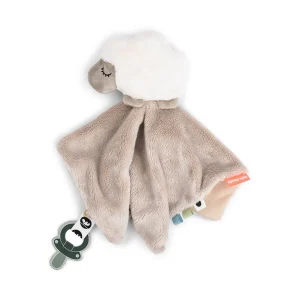 Doudou plat attache tétines – Mouton