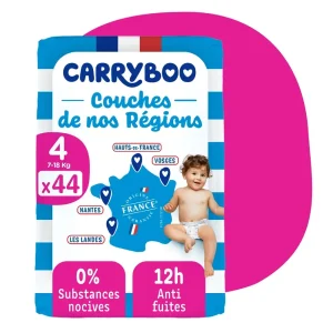 Carryboo Couches de nos Régions Taille 4 (7-18kg) – 44 Unités