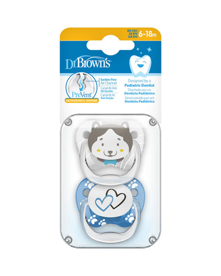 Dr. Brown’s Pack de 2 Sucettes Stage2 6-18M – Animal Coeurs – Image 3