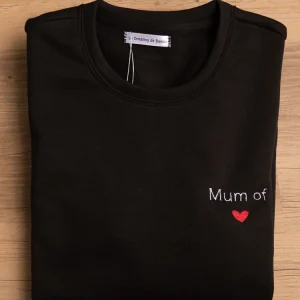 Sweat Femme noir avec broderie