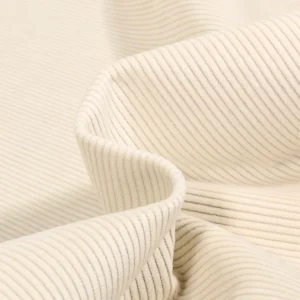 Tissu velours écru