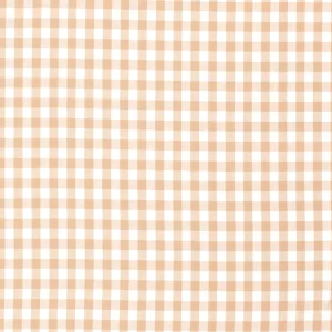 Tissu coton vichy camel