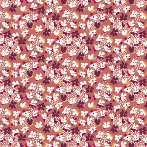 Tissu popeline Rosa