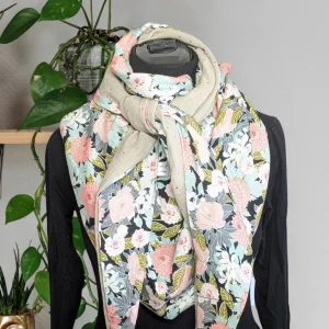 Chèche, écharpe, foulard triangle | Mi-saison | Tissage botanique