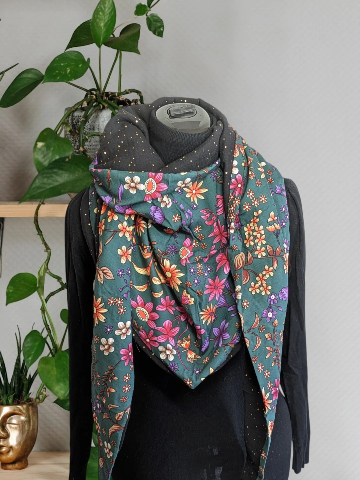Chèche, écharpe, foulard triangle | Mi-saison | Jardin d’Erable – Image 3