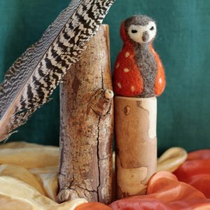 Chouette en laine feutrée – Artisanat français – Matériaux certifiés