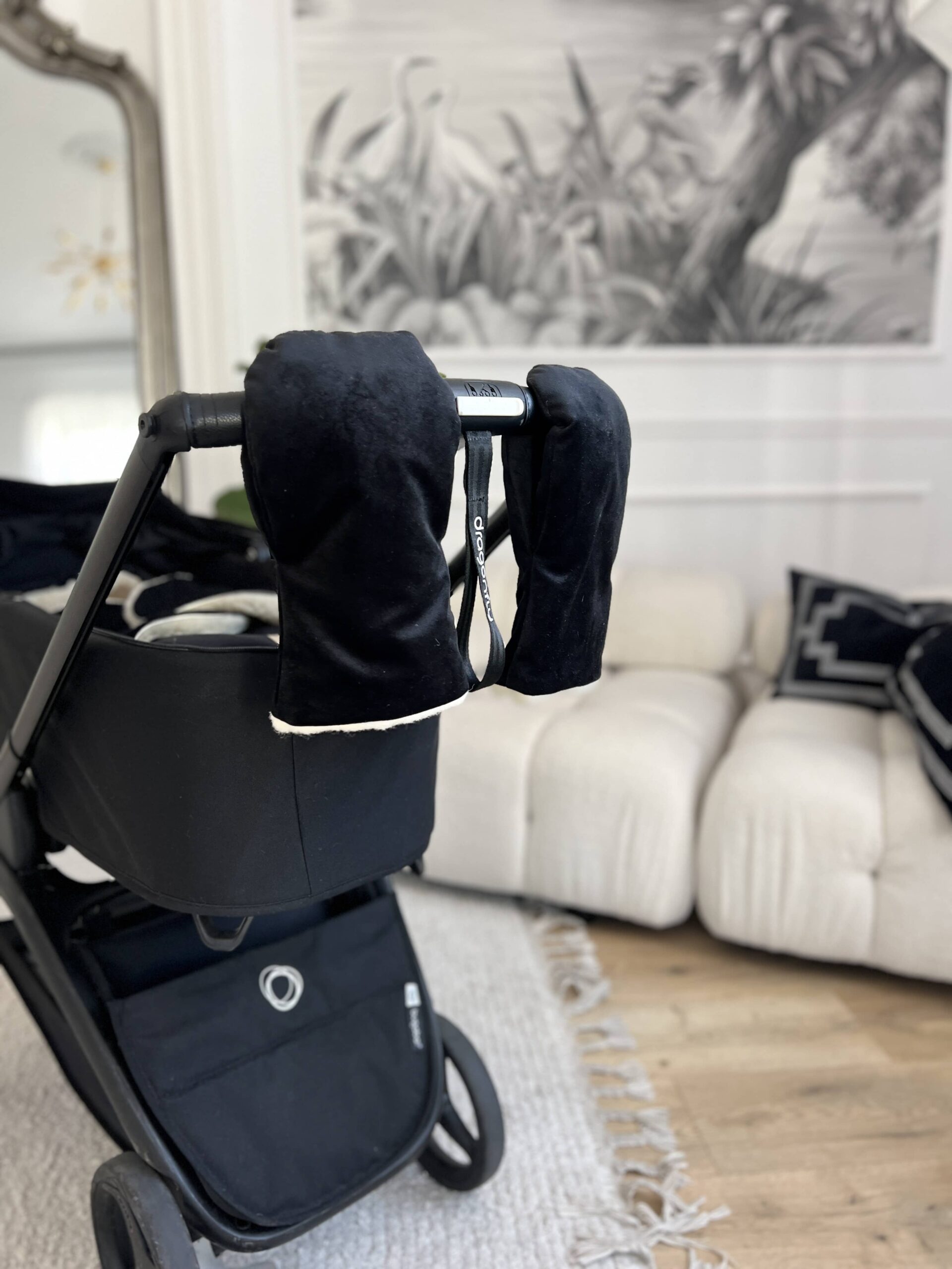 Couverture en laine de mouton pour siege-auto et nacelle Black – BabyLy – Image 9
