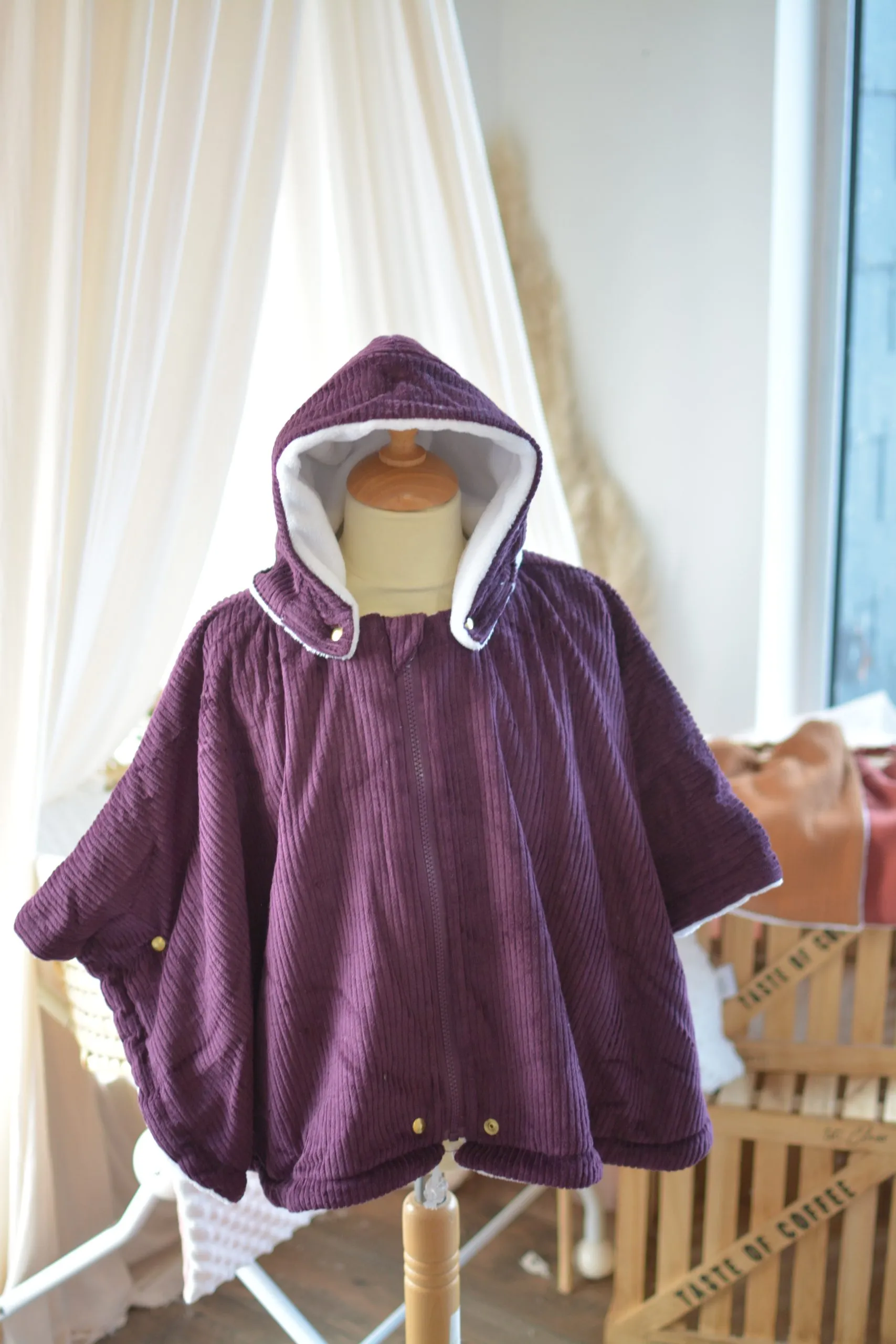 Poncho VELOURS COTELE Ultra évolutif 0-8 ans 3 en 1 Automne/Hiver – Image 2