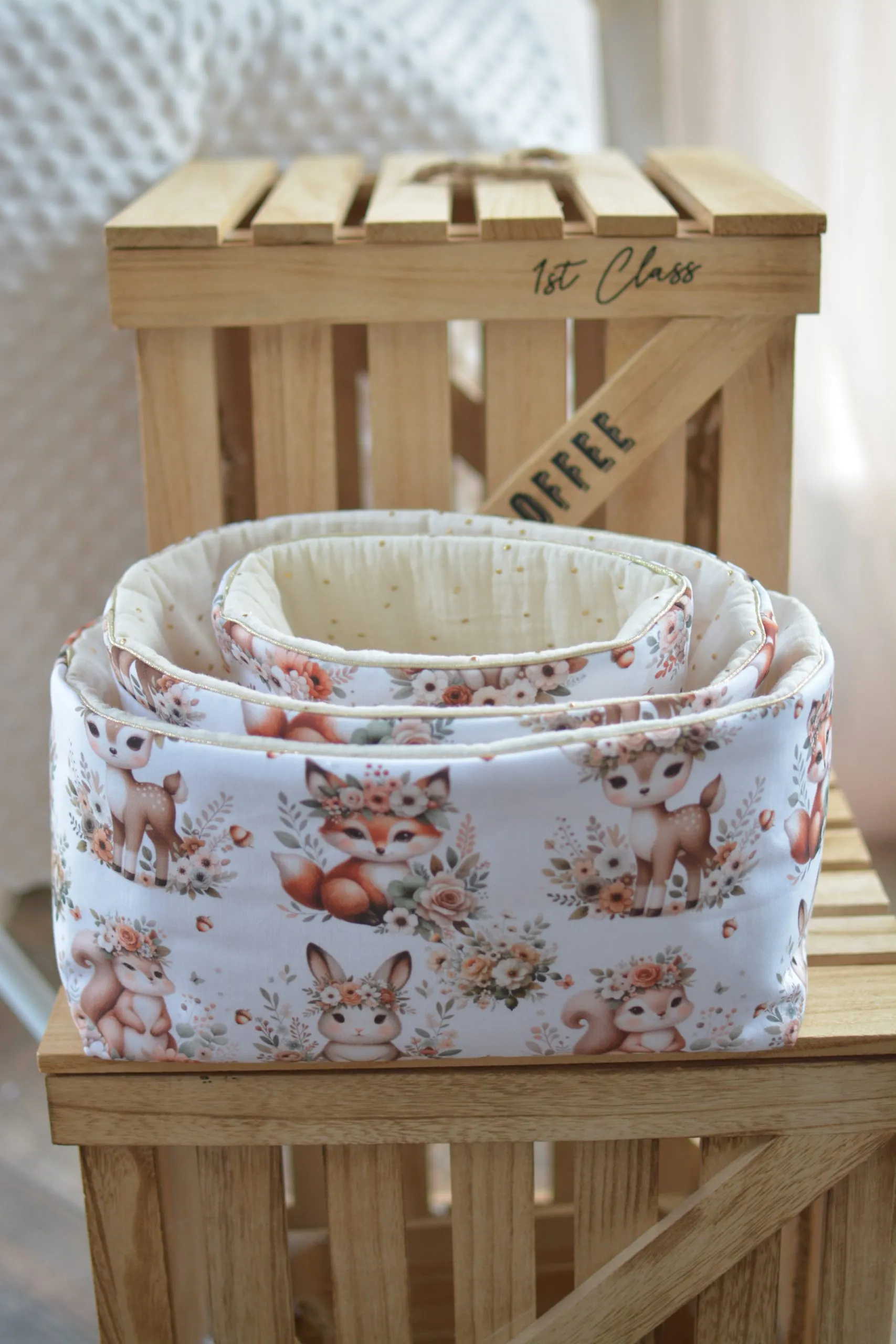 Lot de paniers de rangement personnalisables Boho Forest – Image 6