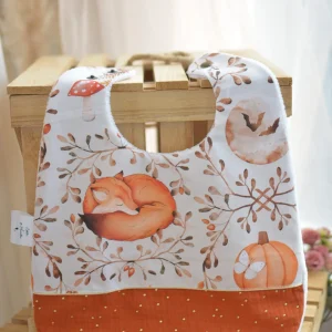 Bavoir personnalisable Renard orange