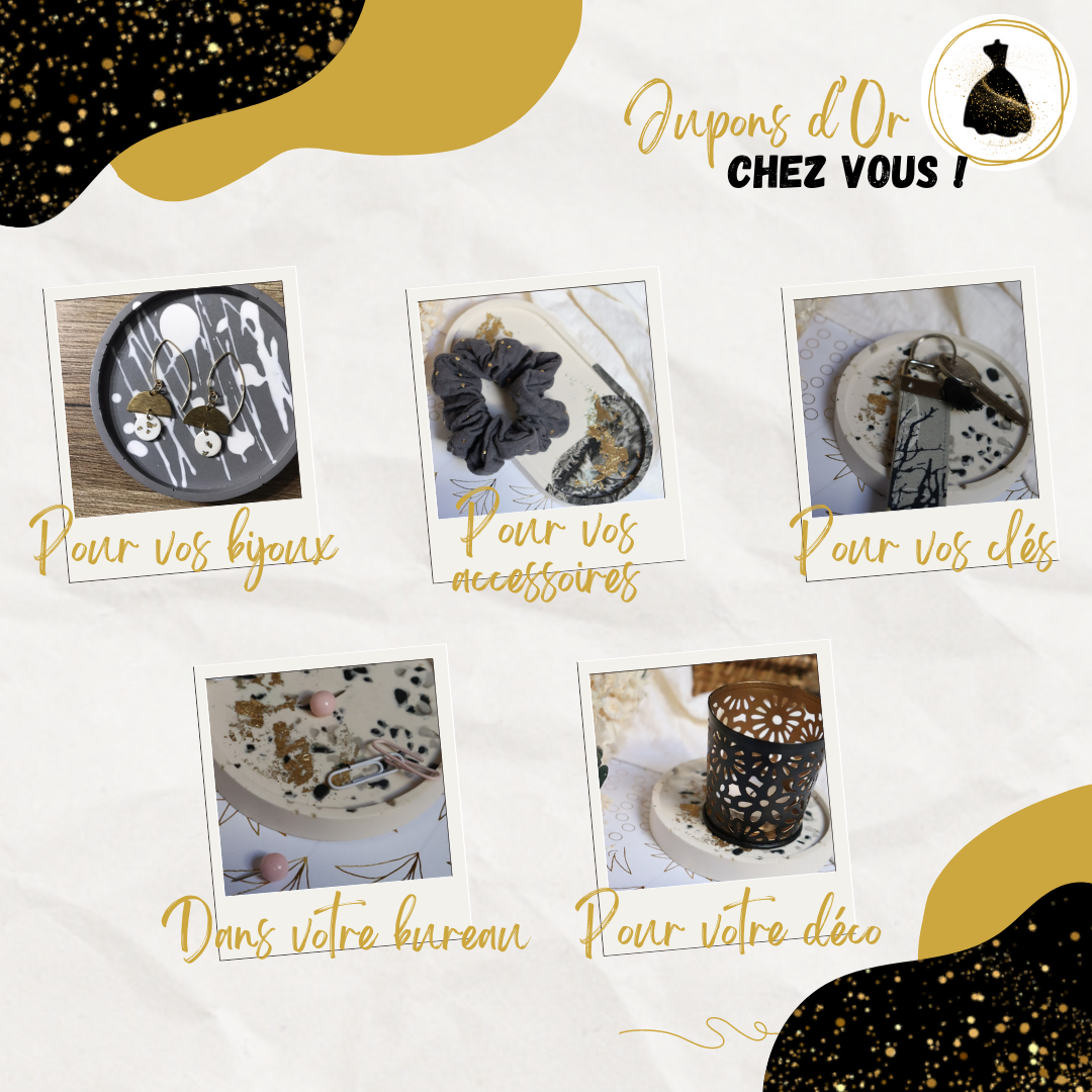 Plateau rond en Jesmonite en terrazzo – Image 4