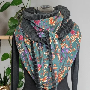 Chèche écharpe triangle | HIVER | Bouquet d’Hiver