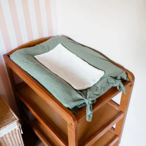 Housse matelas à langer vert sauge