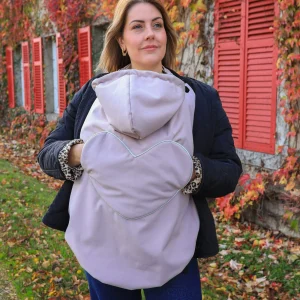Couverture de portage imperméable rose liseré argenté